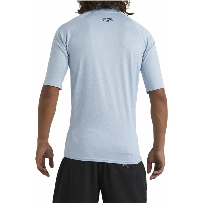 2024 Billabong Hombres Chaleco De Lycra Manga Corta Arch Wave UV50 ABYWR03030 - Smoke Blue Heather